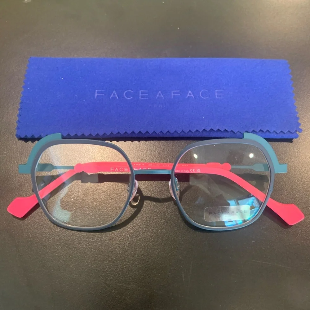 FACE A FACE CILAOS-2 Col 933  Green & Pink 49mm Octagon Ladies Eyeglasses